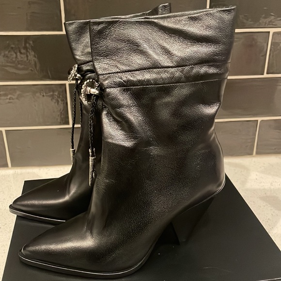 The Kooples, black, size 39 mid high western boots. - Picture 2 of 6